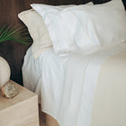 Serene Duvet Cover Set by Rest & Reset styled in natural light, creating a calm and airy bedroom atmosphere