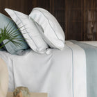 Serene Duvet Cover Set by Rest & Reset styled on a bed, highlighting airy texture and relaxed comfort