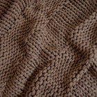 Close-up of organic cotton weave on Still Throw Blanket by Rest & Reset, highlighting rich texture and natural softness