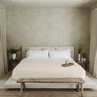 Murmur Quilt by Rest & Reset styled across a full bed, designed for breathable warmth and restful sleep