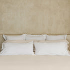 Waves Pillow Sham by Rest & Reset styled across a full bed, supporting a cohesive and restful bedding aesthetic