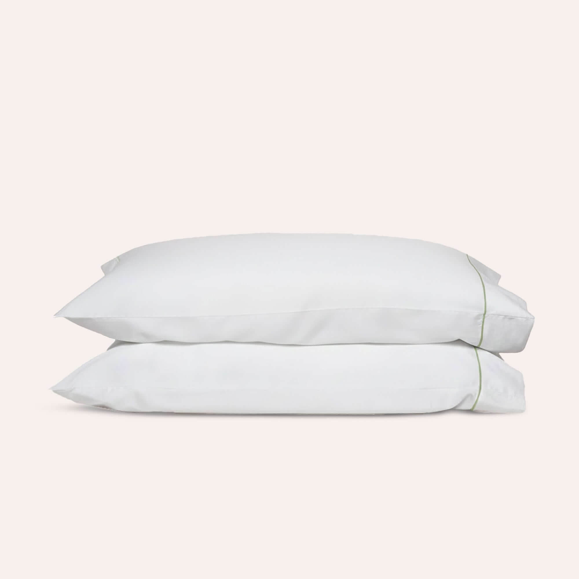 Organic cotton Serene Pillowcase Pair by Rest & Reset displayed folded, emphasizing softness and minimalist design