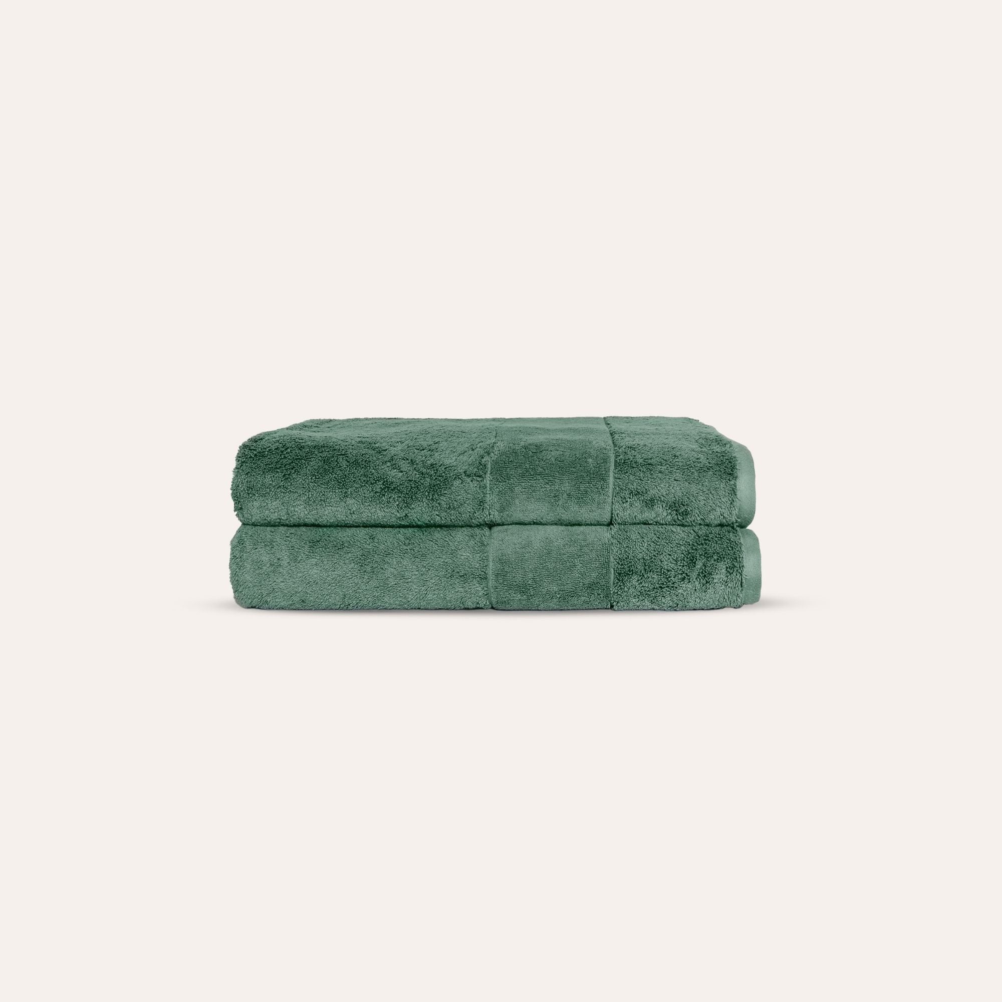 Ritual Bath Towels Pair by Rest & Reset shown folded in an alternate color, maintaining a modern minimalist aesthetic