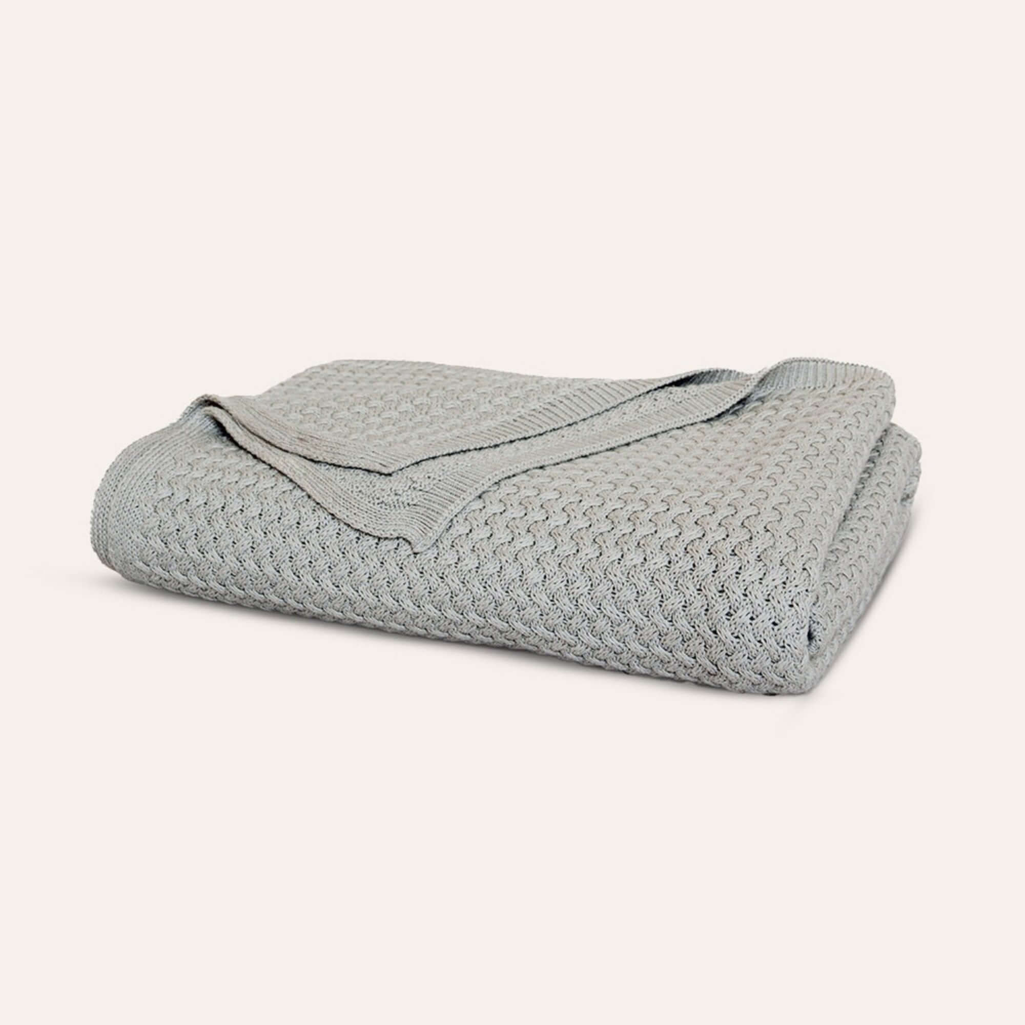 Pause Throw Blanket by Rest & Reset in organic cotton, soft and calming throw designed for rest and quiet moments