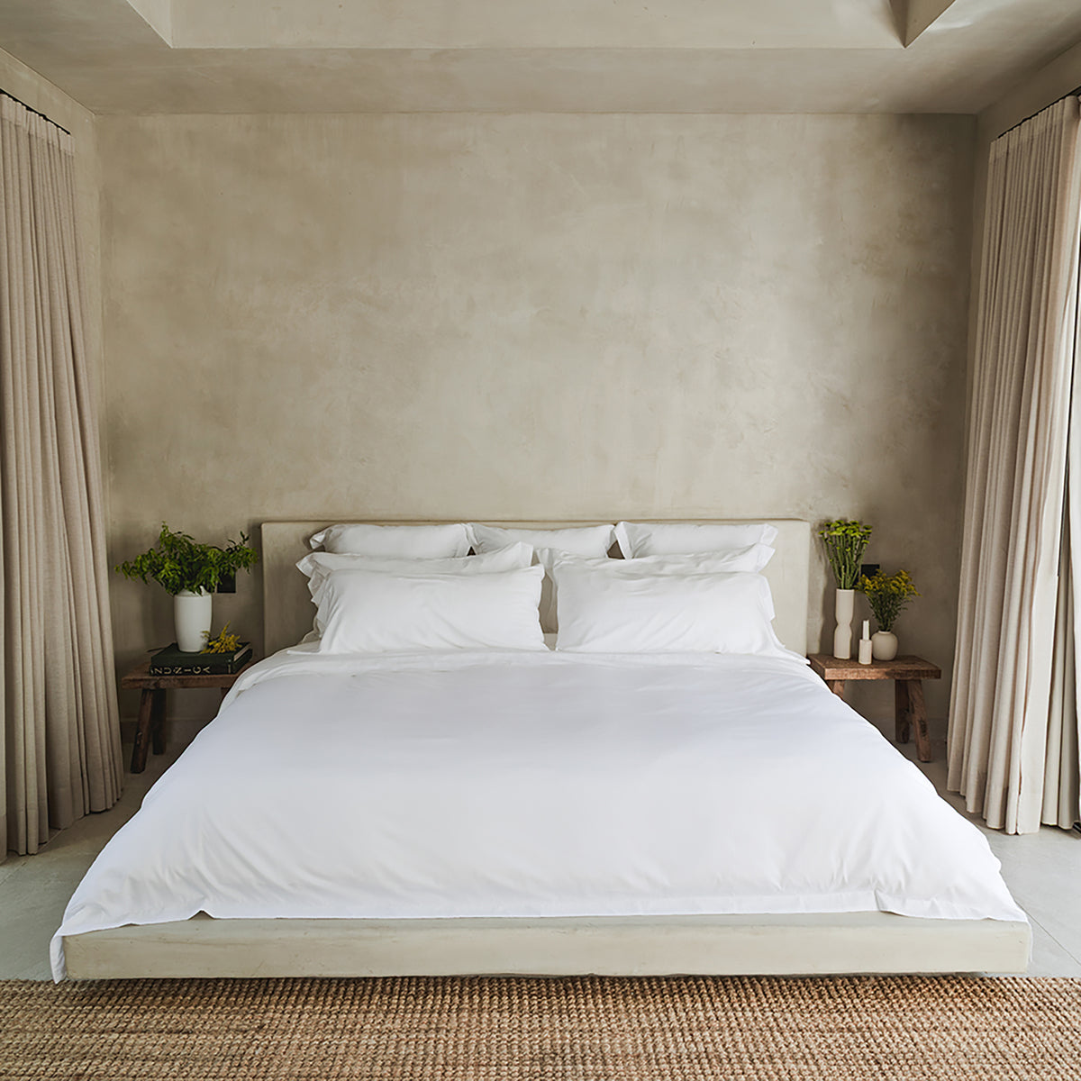 Classic Duvet Cover in White, organic cotton duvet cover, view 1