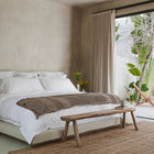 Classic Duvet Cover in White, organic cotton duvet cover, view 3