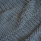 Close-up view of organic cotton fabric on Still Throw Blanket by Rest & Reset, emphasizing depth, weave, and craftsmanship