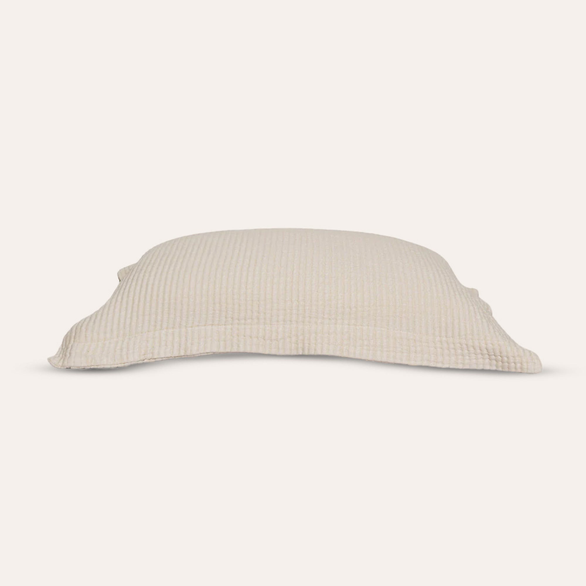 Murmur Euro Sham by Rest &amp; Reset neatly folded, showcasing premium organic cotton and relaxed construction