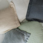 Close-up of stitching and edges on Murmur Pillow Sham by Rest & Reset, highlighting refined craftsmanship
