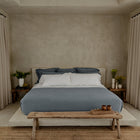 Murmur Quilt by Rest & Reset styled as part of a complete bedding set designed for calm and comfort