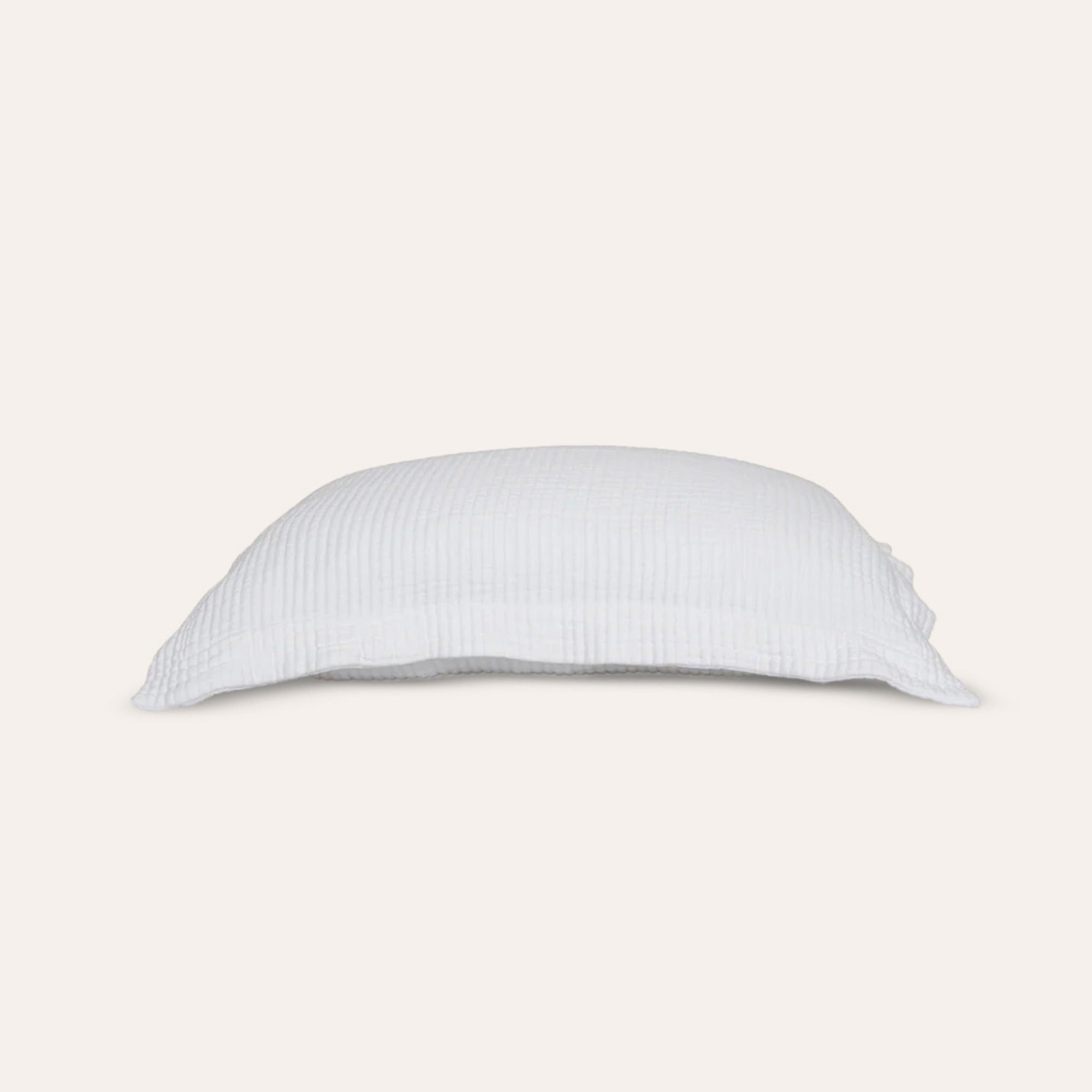Murmur Pillow Sham by Rest & Reset displayed folded, showcasing breathable organic cotton fabric