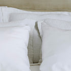 Close-up of folded edge on Murmur Pillow Sham by Rest & Reset, showing smooth organic cotton and clean finish