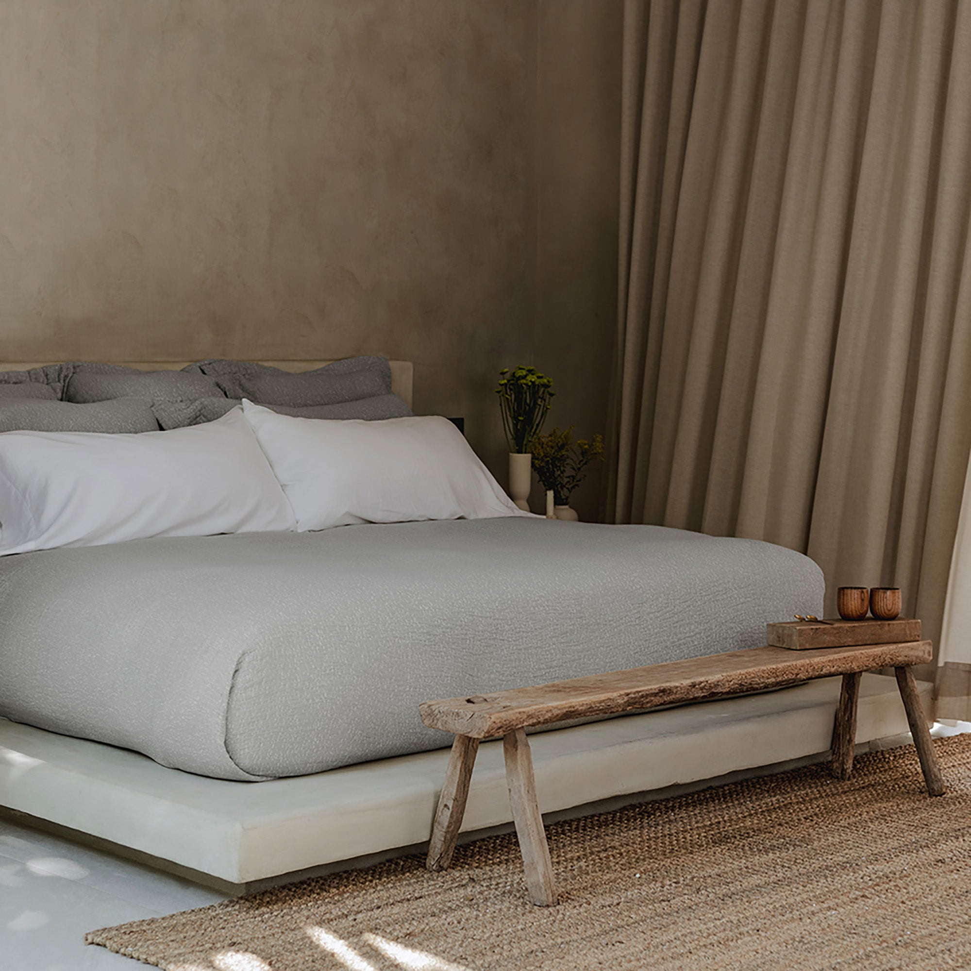 Veil Pillow Sham by Rest & Reset styled on a minimalist bed, creating a calm and effortless sleep environment