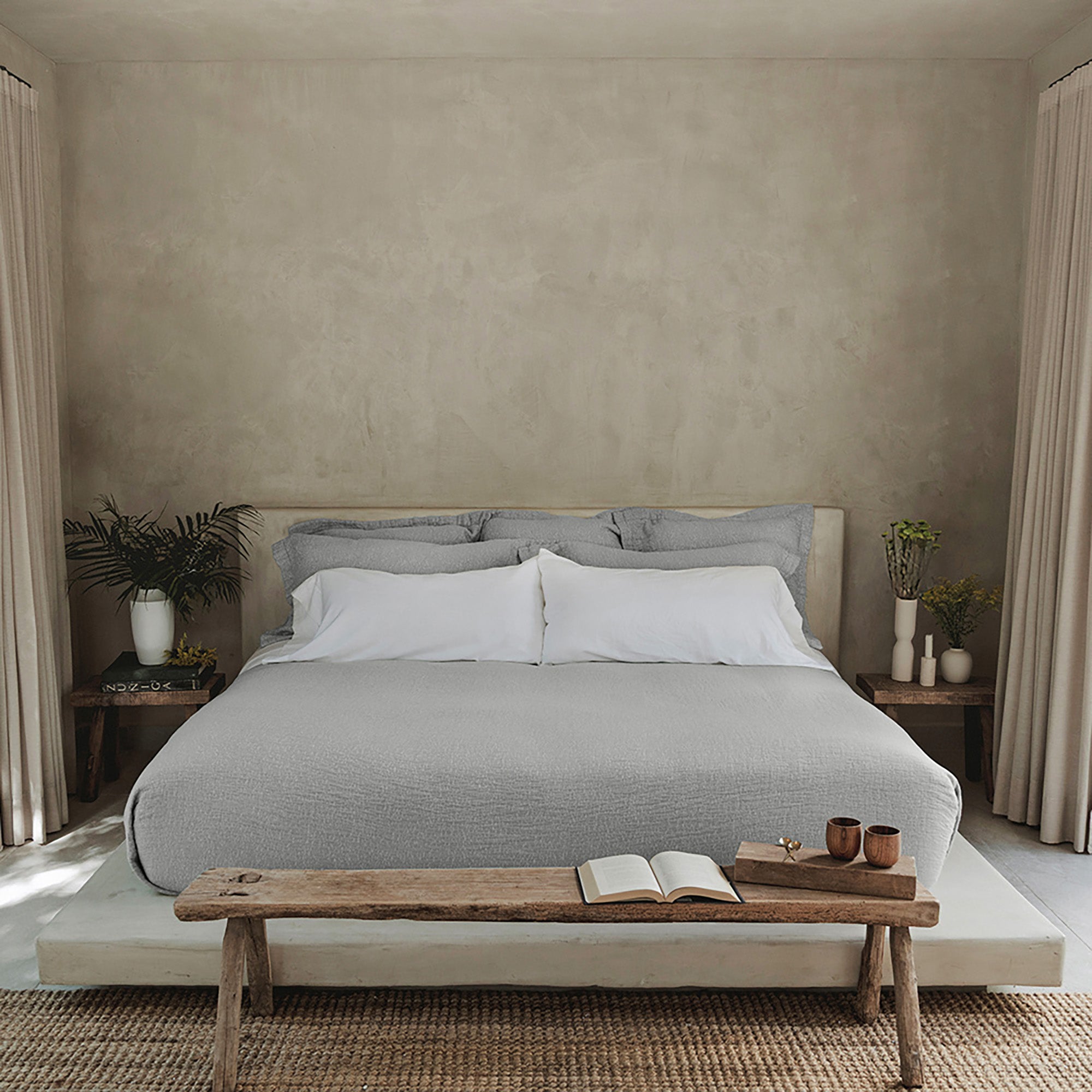 Veil Quilt by Rest & Reset styled on a minimalist bed, creating a calm and balanced bedroom atmosphere