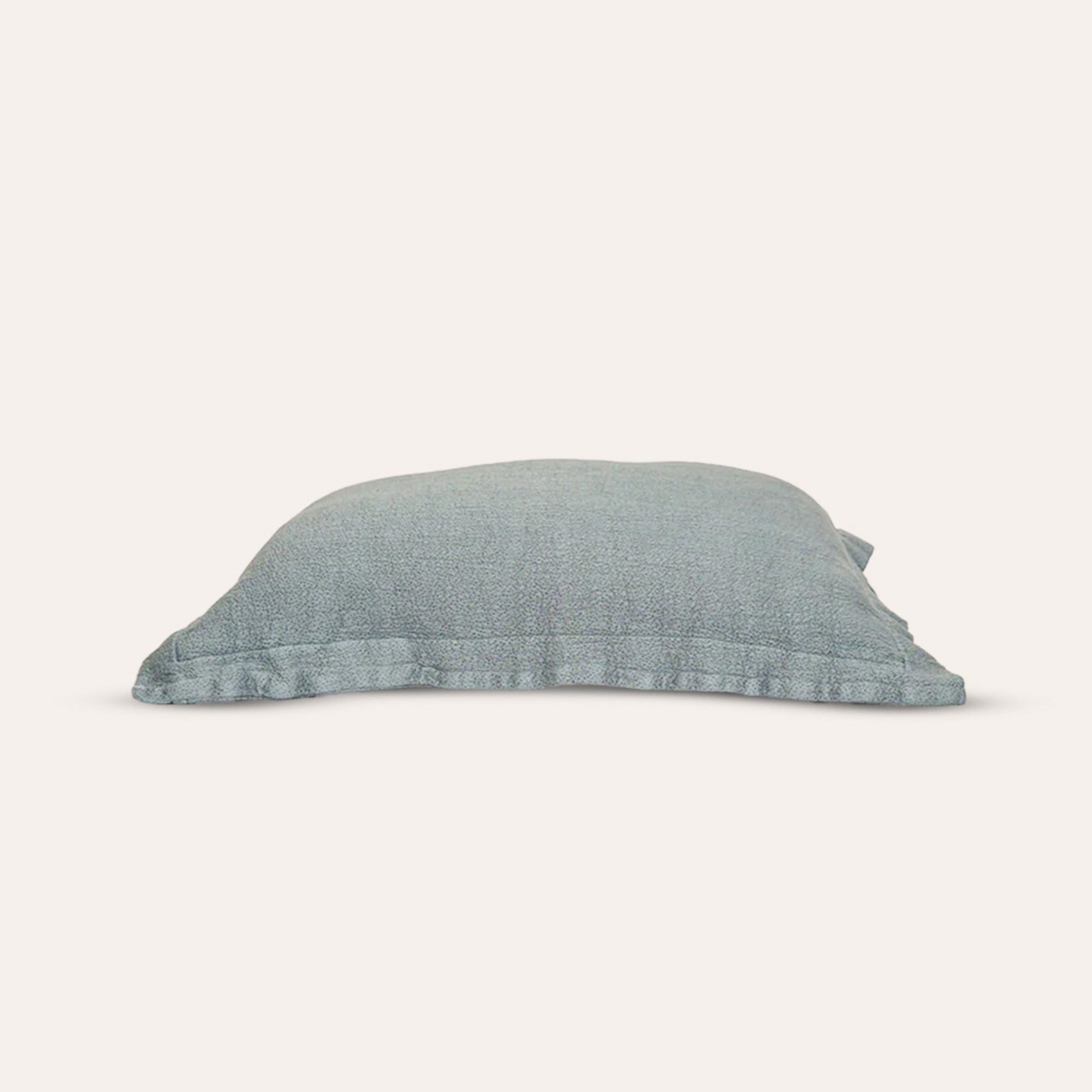 Waves Pillow Sham by Rest & Reset in organic cotton, textured and breathable sham designed for modern, layered bedding