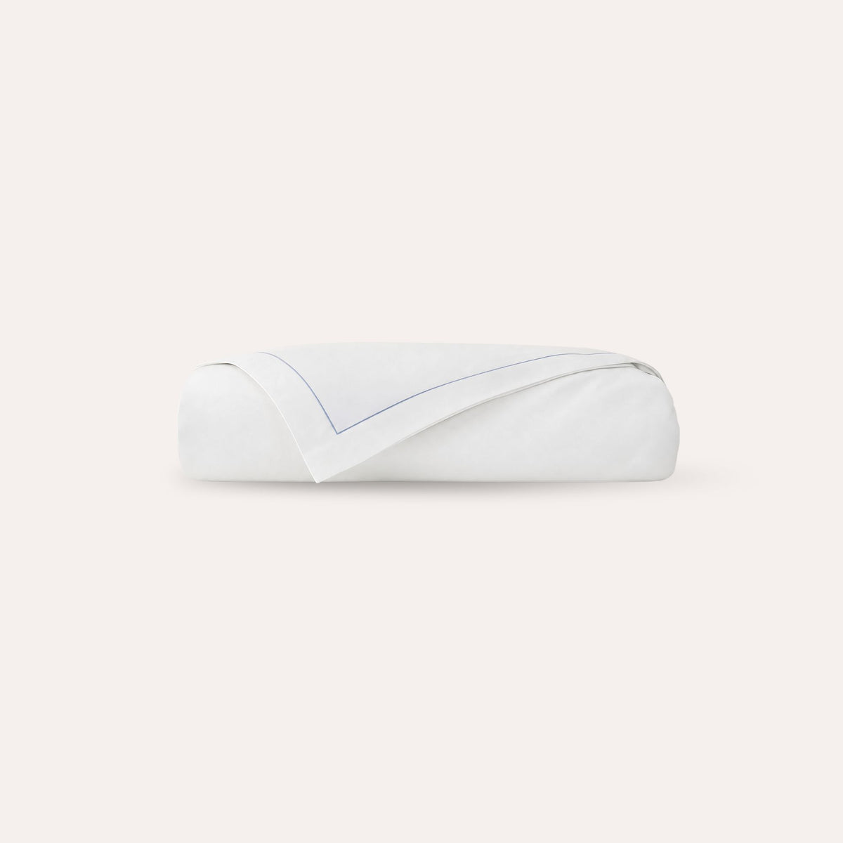 Serene Duvet Cover in Coast, organic cotton duvet cover with contrast stitch, view 1