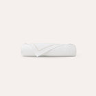 Serene Duvet Cover in Flax, organic cotton duvet cover with contrast stitch, view 1