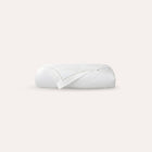 Serene Duvet Cover in Sage, organic cotton duvet cover with contrast stitch, view 1